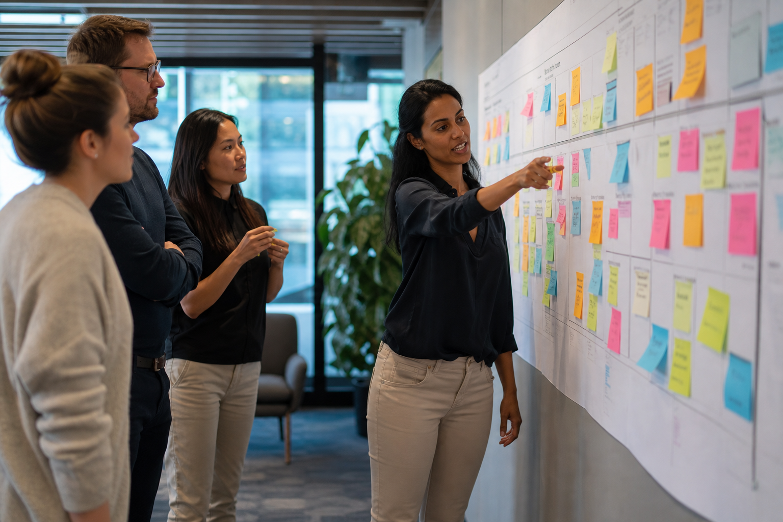 UX researchers facilitating customer journey mapping at 8orbits